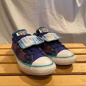 Converse All Star Double Tongue Purple/Teal Size 5